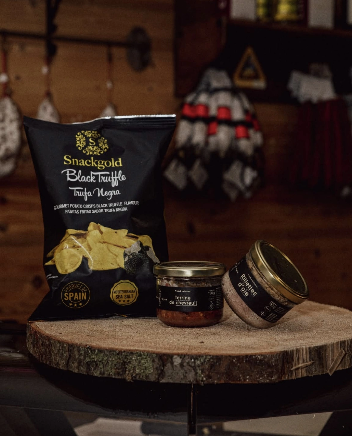 une image de terrines et de chips.